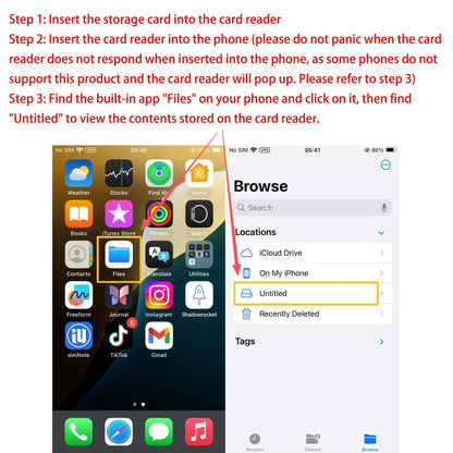SD Card Reader for iPhone and iPad – USB Camera Adapter, Plug & Play
