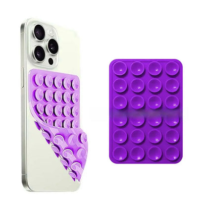 Double-Sided Silicone Suction Phone Holder – Hands-Free Mount for Mirrors & Tiles