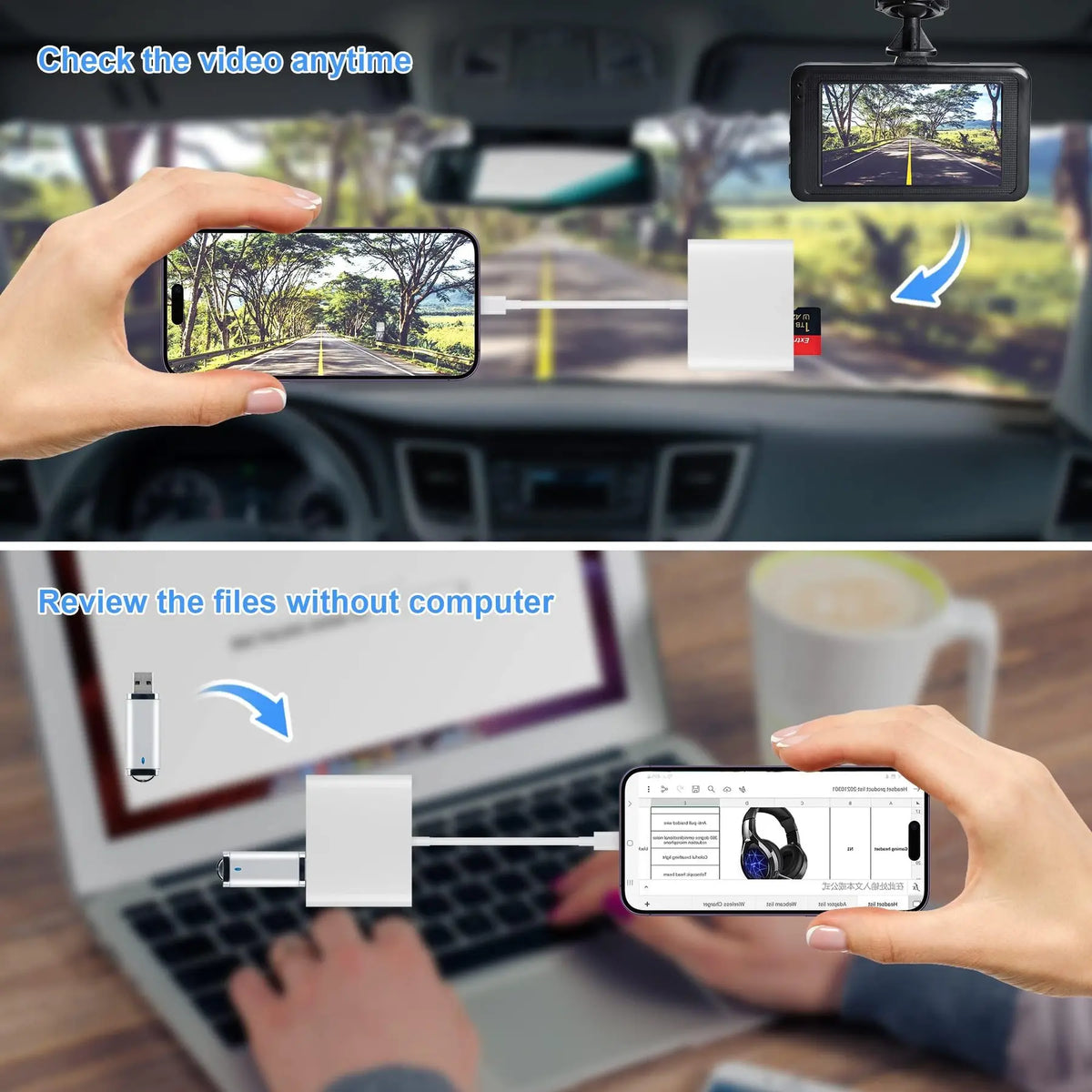 SD Card Reader for iPhone and iPad – USB Camera Adapter, Plug & Play