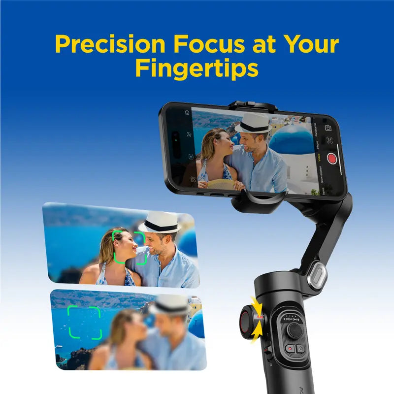 AOCHUAN 3-Axis Phone Gimbal Stabilizer – Foldable, Face Tracking, Magnetic RGB Fill Light