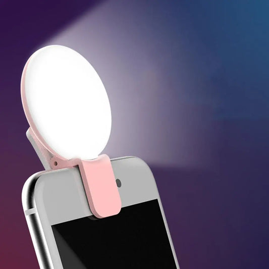 Clip-On Phone Fill Light – 3 Brightness Levels, Mini Selfie Light