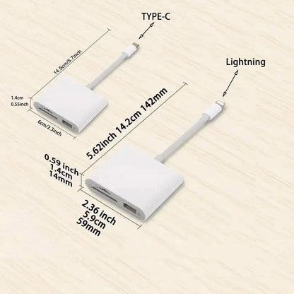 SD Card Reader for iPhone and iPad – USB Camera Adapter, Plug & Play