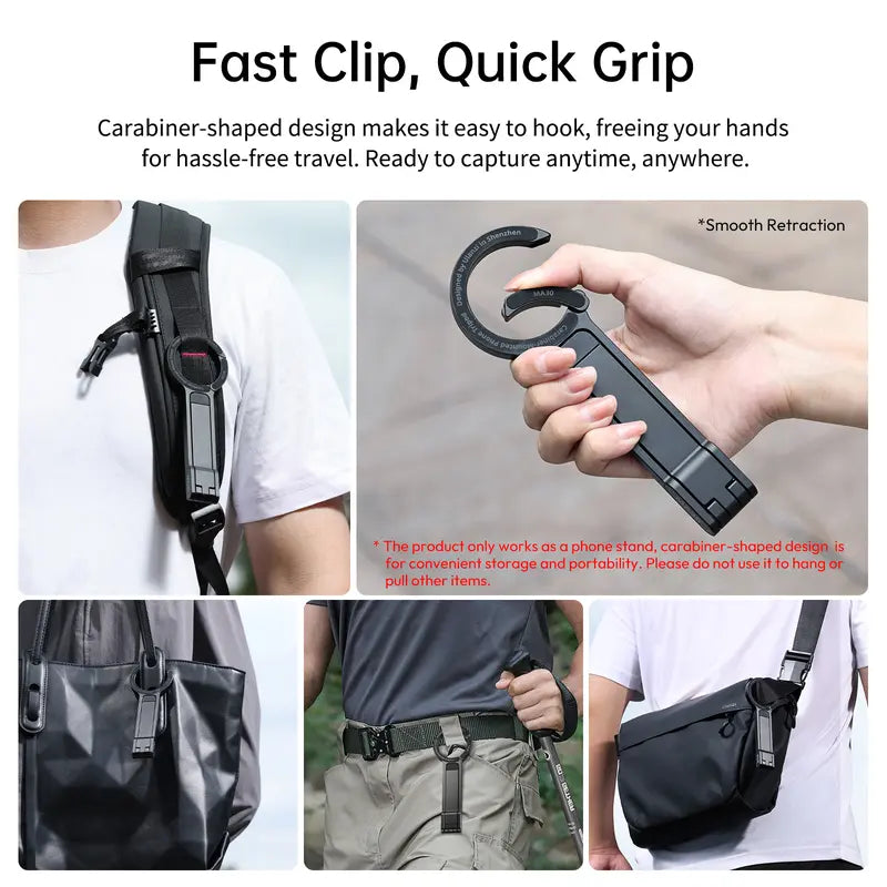 Ulanzi MA30 Magnetic Phone Tripod – MagSafe Compatible, Foldable Aluminum Grip