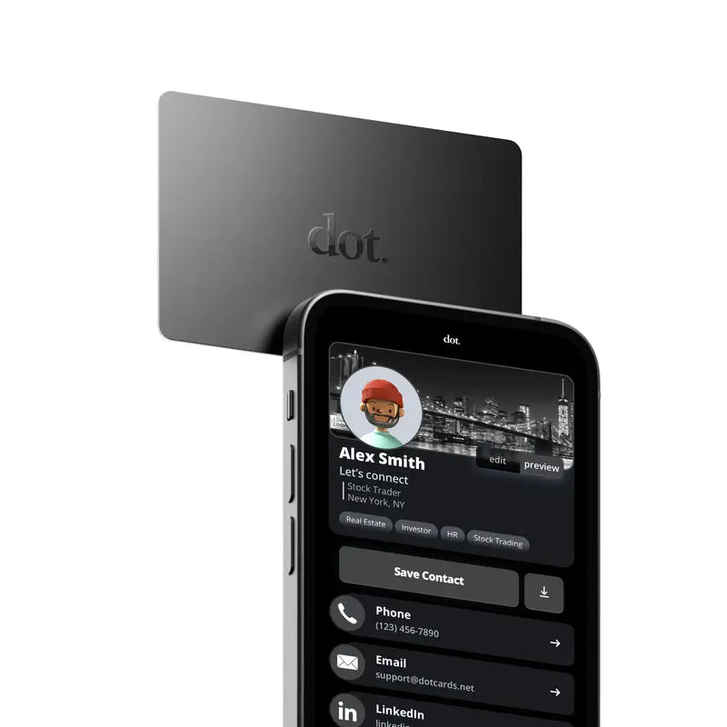 Dot. NFC Digital Business Card – Tap or Scan to Share, No App Needed