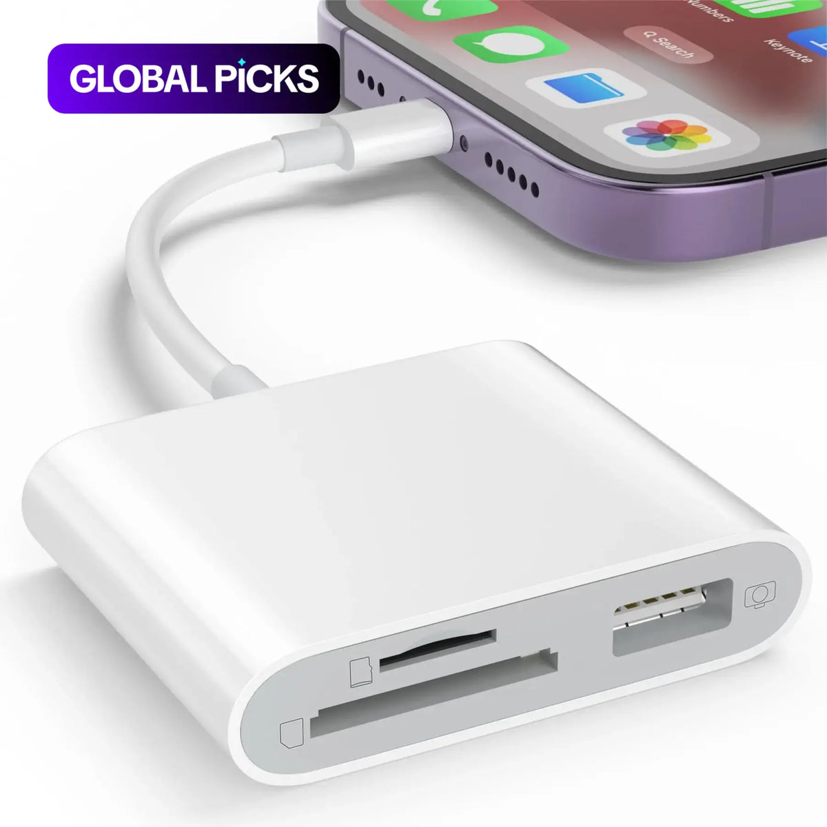 SD Card Reader for iPhone and iPad – USB Camera Adapter, Plug & Play