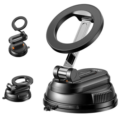 Magnetic Suction Car Phone Mount – 360° Rotating, Foldable, No Power Needed