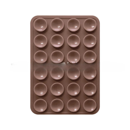 Double-Sided Silicone Suction Phone Holder – Hands-Free Mount for Mirrors & Tiles