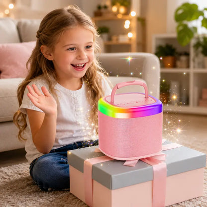 JYX D17 Mini Karaoke Machine – Bluetooth Speaker with Wireless Microphones & RGB Lights