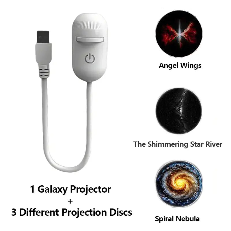 Galaxy Projector Night Light – 2-in-1 Starry Sky Projection & Warm Light, USB Powered