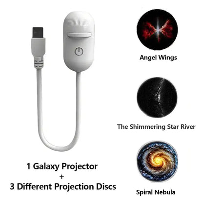 Galaxy Projector Night Light – 2-in-1 Starry Sky Projection & Warm Light, USB Powered