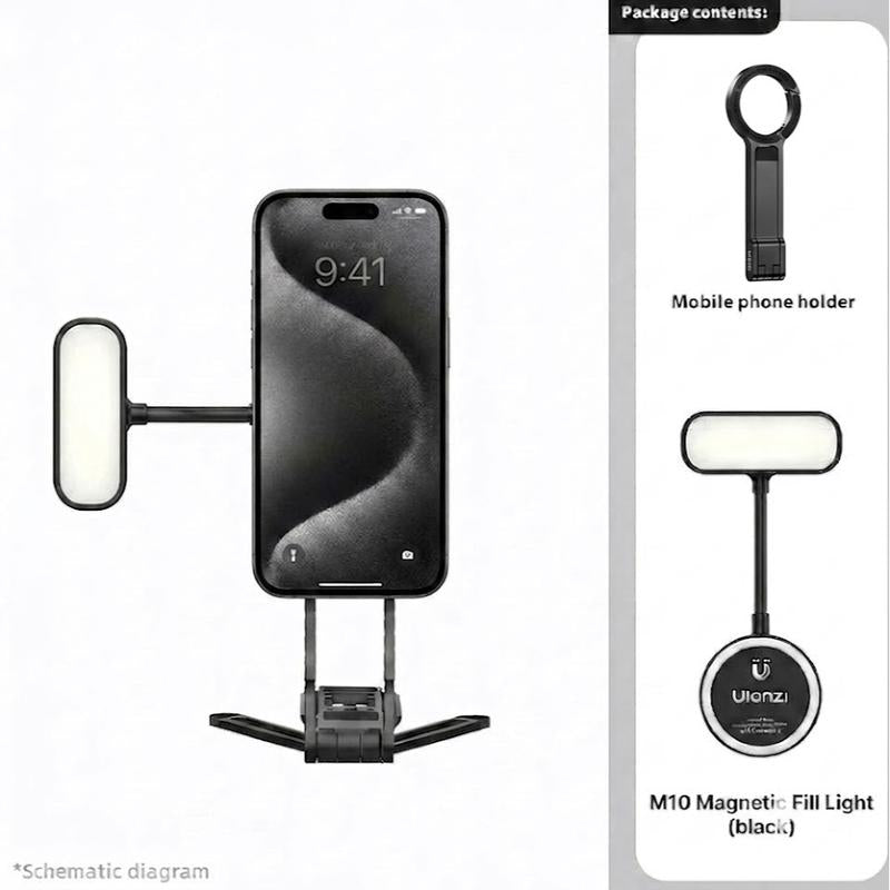 Ulanzi MA30 Magnetic Phone Tripod – MagSafe Compatible, Foldable Aluminum Grip
