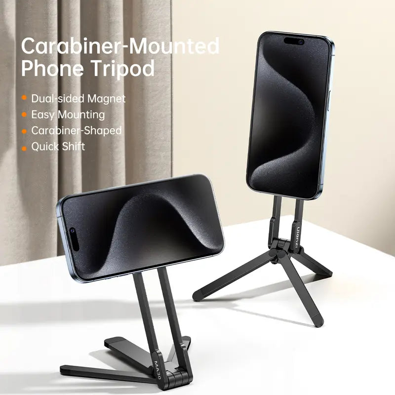 Ulanzi MA30 Magnetic Phone Tripod – MagSafe Compatible, Foldable Aluminum Grip