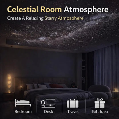 Galaxy Projector Night Light – 2-in-1 Starry Sky Projection & Warm Light, USB Powered