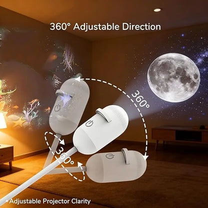 Galaxy Projector Night Light – 2-in-1 Starry Sky Projection & Warm Light, USB Powered