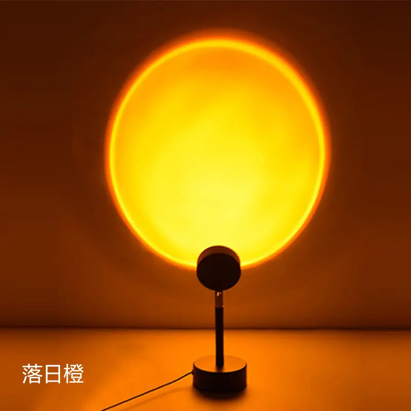 RGB Sunset Projector Lamp with Remote – 180° Adjustable, 4 Light Modes