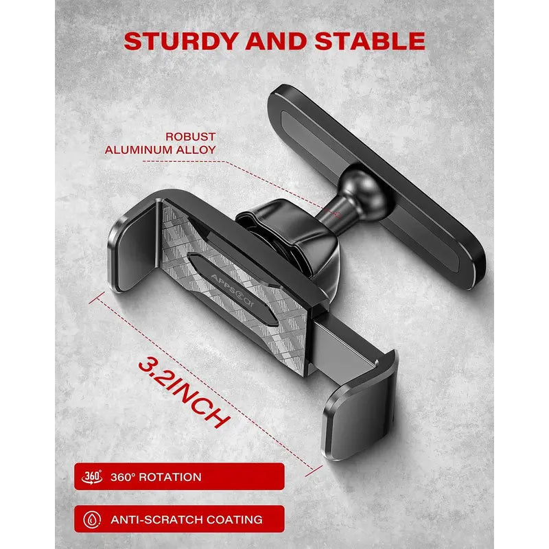 Magnetic Gym Phone Mount – 360° Adjustable Aluminum Holder for Workout Recording